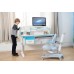 Children Kids Ergonomic Study Desk with Adjustable Double-Winged Swivel Chair Set